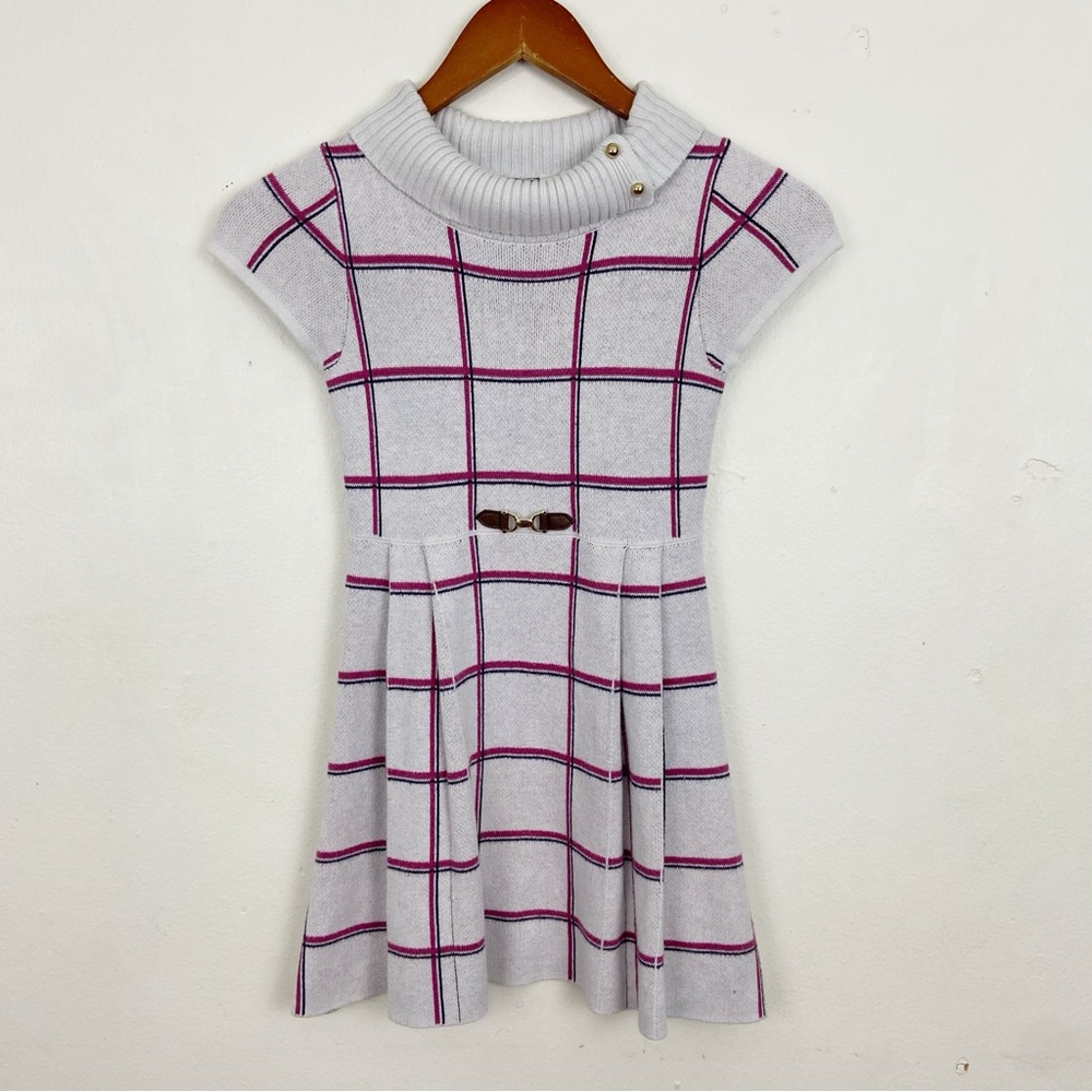 Janie and Jack Plaid Buckle Dress Girls 6